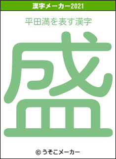 平田満の2021年の漢字メーカー結果