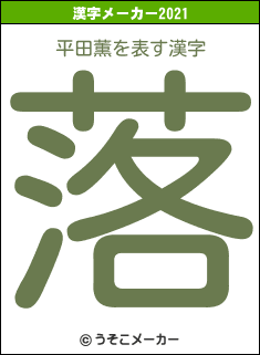 平田薫の2021年の漢字メーカー結果