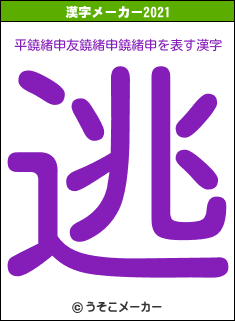 平鐃緒申友鐃緒申鐃緒申の2021年の漢字メーカー結果