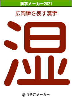 広岡瞬の2021年の漢字メーカー結果