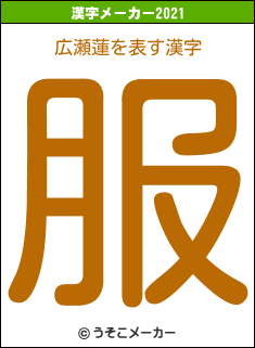 広瀬蓮の2021年の漢字メーカー結果