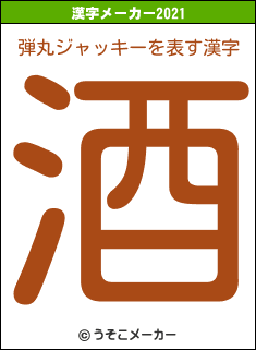 弾丸ジャッキーの2021年の漢字メーカー結果