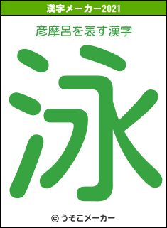 彦摩呂の2021年の漢字メーカー結果