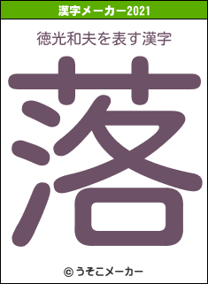 徳光和夫の2021年の漢字メーカー結果