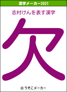 志村けんの2021年の漢字メーカー結果