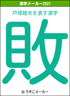 戸塚睦夫の2021年の漢字メーカー結果