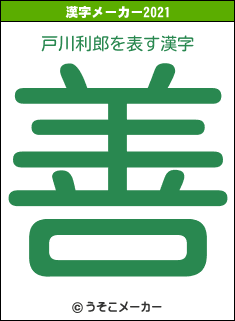 戸川利郎の2021年の漢字メーカー結果