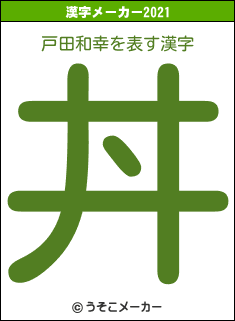 戸田和幸の2021年の漢字メーカー結果