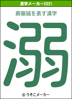 斎藤誠の2021年の漢字メーカー結果