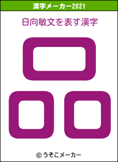 日向敏文の2021年の漢字メーカー結果