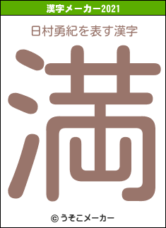 日村勇紀の2021年の漢字メーカー結果