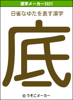 日雀なゆたの2021年の漢字メーカー結果