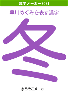 早川めぐみの2021年の漢字メーカー結果