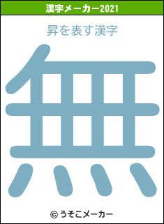 昇の2021年の漢字メーカー結果