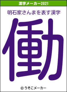 明石家さんまの2021年の漢字メーカー結果