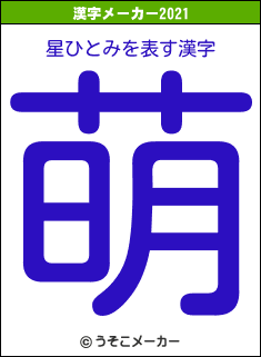 星ひとみの2021年の漢字メーカー結果