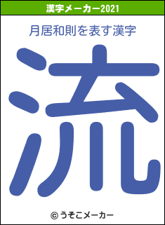 月居和則の2021年の漢字メーカー結果
