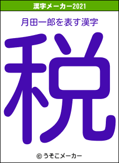 月田一郎の2021年の漢字メーカー結果