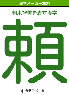 朝木智美の2021年の漢字メーカー結果