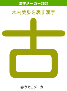 木内美歩の2021年の漢字メーカー結果