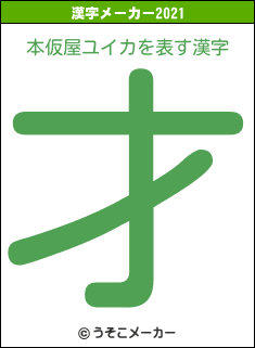 本仮屋ユイカの2021年の漢字メーカー結果