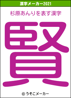 杉原あんりの2021年の漢字メーカー結果