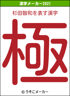 杉田智和の2021年の漢字メーカー結果