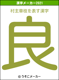 村主章枝の2021年の漢字メーカー結果