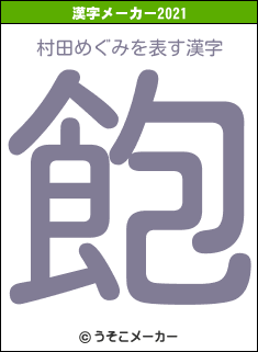 村田めぐみの2021年の漢字メーカー結果
