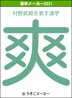 村野武範の2021年の漢字メーカー結果