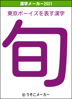 東京ボーイズの2021年の漢字メーカー結果