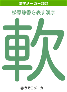 松原静香の2021年の漢字メーカー結果