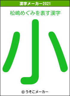 松嶋めぐみの2021年の漢字メーカー結果