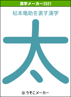 松本竜助の2021年の漢字メーカー結果