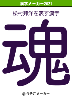 松村邦洋の2021年の漢字メーカー結果