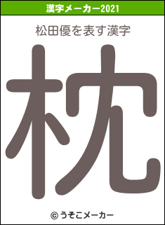 松田優の2021年の漢字メーカー結果