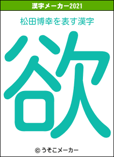 松田博幸の2021年の漢字メーカー結果