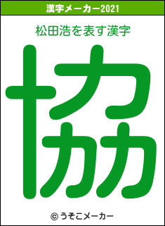 松田浩の2021年の漢字メーカー結果