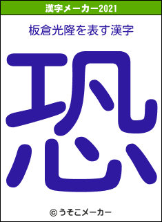 板倉光隆の2021年の漢字メーカー結果