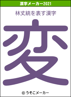 林丈統の2021年の漢字メーカー結果