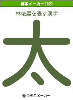 林依晨の2021年の漢字メーカー結果