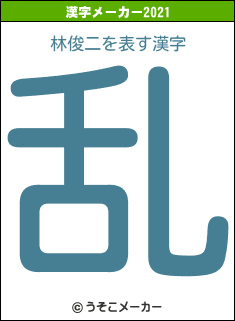 林俊二の2021年の漢字メーカー結果