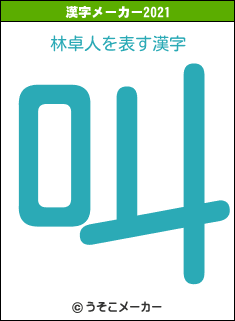 林卓人の2021年の漢字メーカー結果