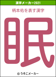 柄本佑の2021年の漢字メーカー結果