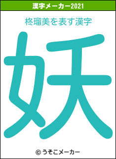 柊瑠美の2021年の漢字メーカー結果
