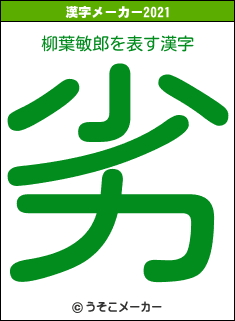 柳葉敏郎の2021年の漢字メーカー結果