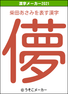 柴田あさみの2021年の漢字メーカー結果