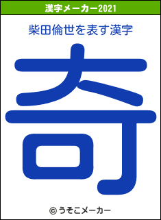 柴田倫世の2021年の漢字メーカー結果
