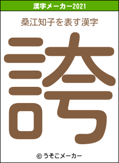 桑江知子の2021年の漢字メーカー結果