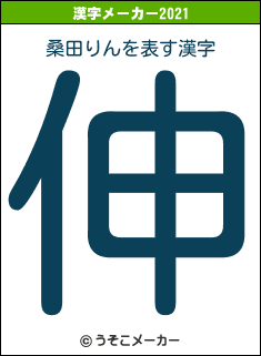 桑田りんの2021年の漢字メーカー結果